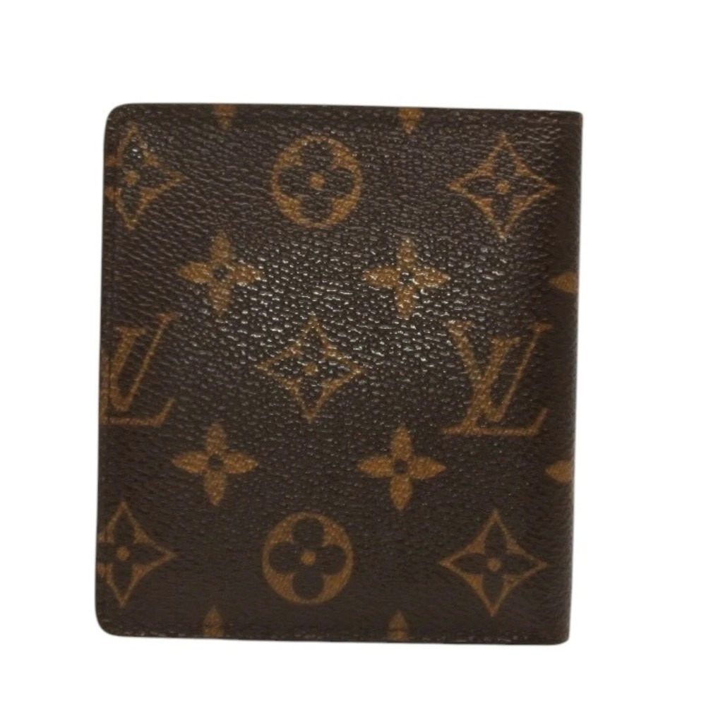 LOUIS VUITTON Portefeuille Cartes Credit Monogram Bi fold Wallet Brown